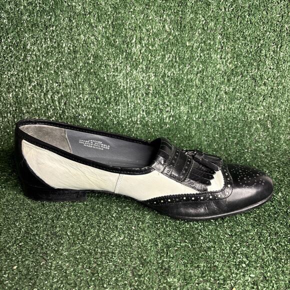 Vintage Stacy Adams Spectator Tassel Kiltie Loafers 23469 Leather Brogue Size 12 main image 11